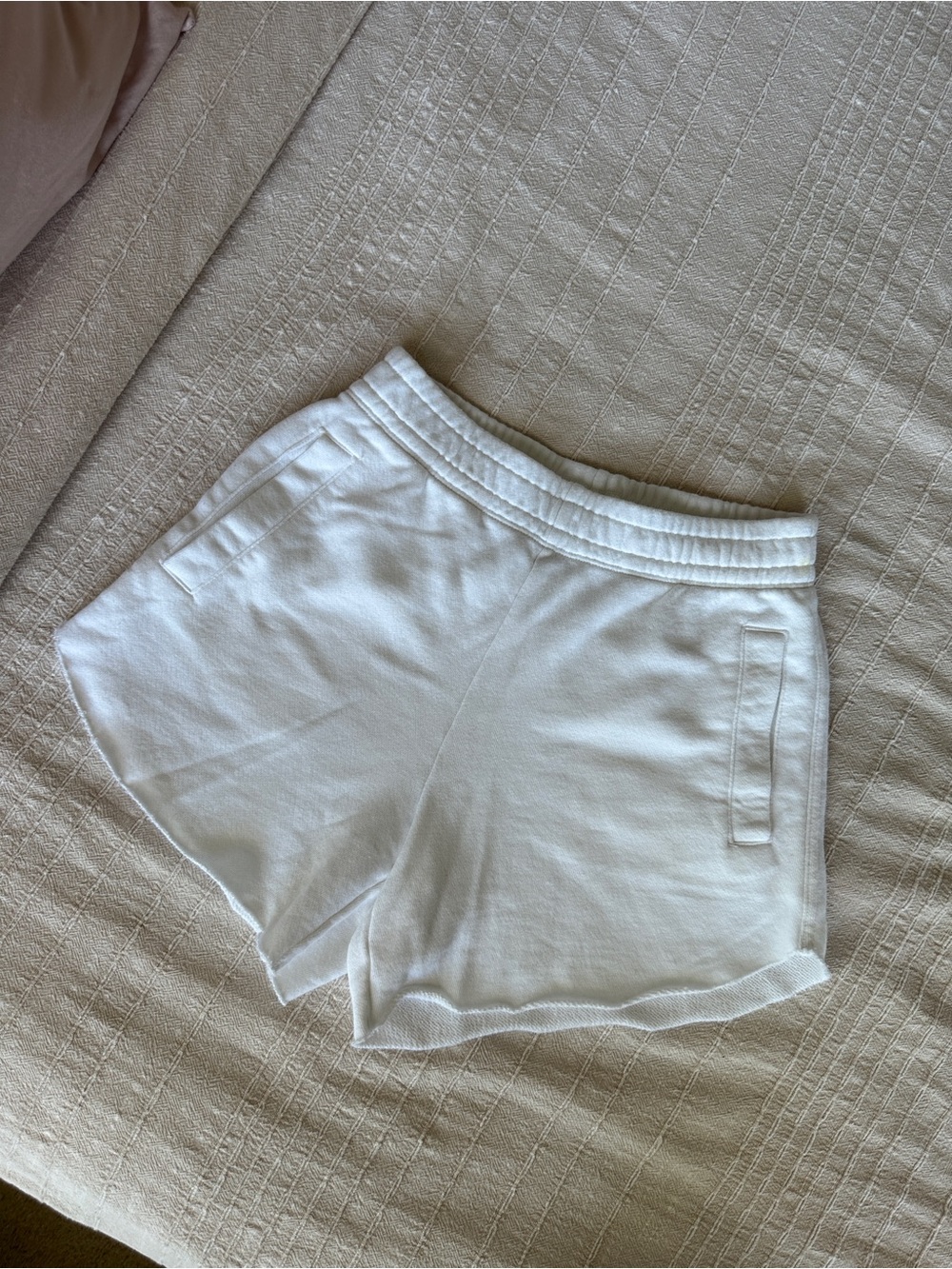 aerie White Knit Athletic Lounge Shorts